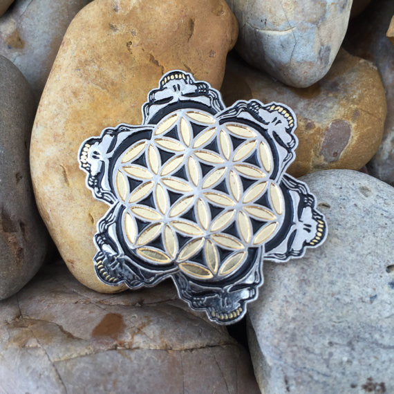 Flower of Life Stealie Pin